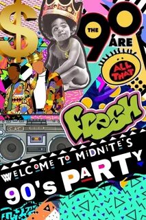Копия 90's Party Backdrop PosterMyWall