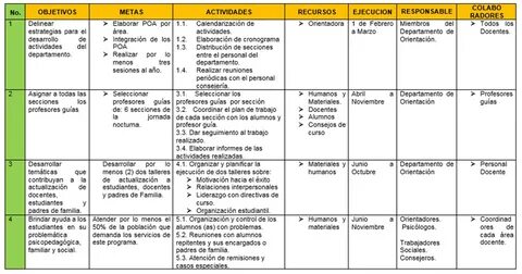 Como Hacer Un Plan Operativo Anual En Salud - ciencias de la