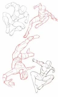 spider man practice01 (With images) Art reference poses, Dra