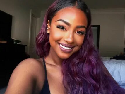 Justine Skye Purple Hair - Hair Style Blog