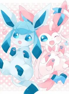 Extremely Cute Glaceon and Sylveon Pokemon eeveelutions, Pok