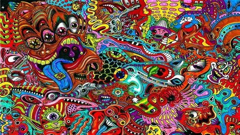 Download wallpaper 1920x1080 drawing, surreal, colorful, psy