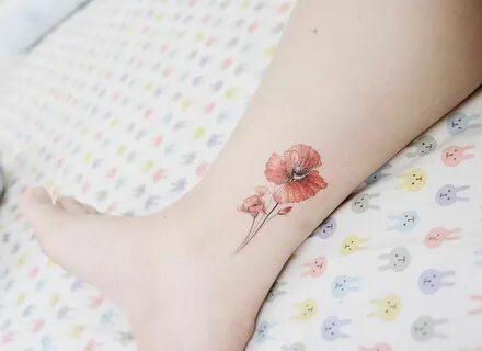 39 Luxurious Poppy Tattoos Poppies tattoo, Small flower tatt