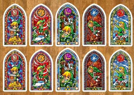 Legend of Zelda Wind Waker Stained Glass Stickers Etsy