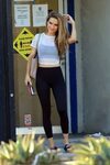 Chrishell Stause in a Black Leggings Heads Out of Dance Prac