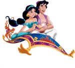 Aladdin And Jasmine On Magic Carpet Clipart - Jasmine Aladdi
