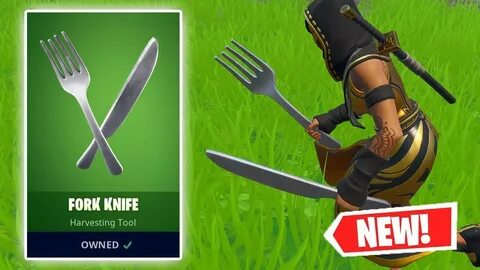 NEW FORK KNIFE Pickaxe Gameplay in Fortnite! - YouTube