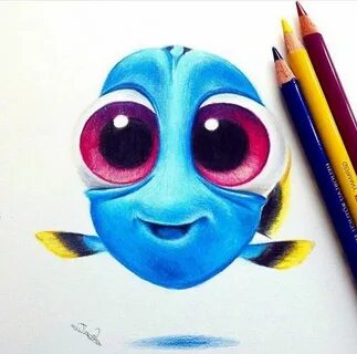 easy things to draw step by step, finding dory inspired, col