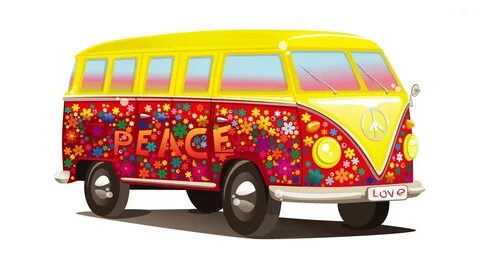 Hippie Volkswagen bus wallpaper - Vector wallpapers - #15775