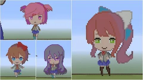 Minecraft Ddlc Pixel Art 10 Images - Pixel Art Du Logo Snapc