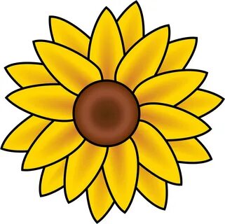 Sunflower Clipart Flower Head - Easy To Draw Sunflower - (20
