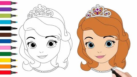How to draw Sofia the First. Step by step Princess Sophia dr
