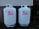 Sale size of propane tanks for home heating in stock