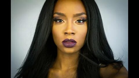 Fall Glam Makeup Tutorial Dark Lips - YouTube
