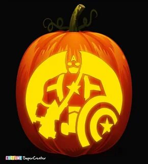 FREE Avengers Pumpkin Stencils Avengers pumpkin carving, Ave