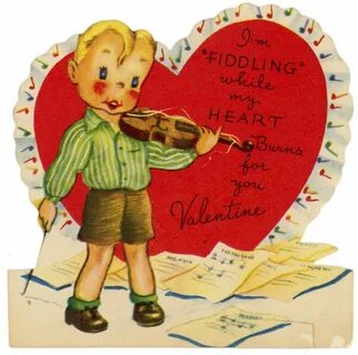 vintage valentine: fiddle vintage greeting cards!! Vintage v