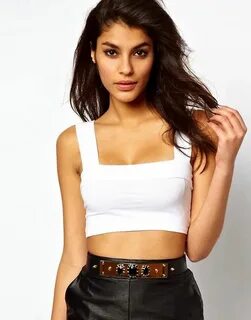 Pin by Domenica on outfits Crop tops, White crop top, Tops