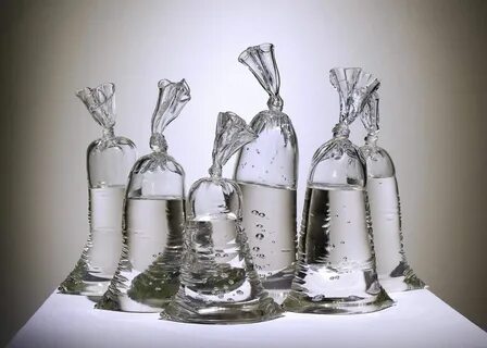 Water Bag Sculptures Made From Glass, By Dylan Martinez - IG