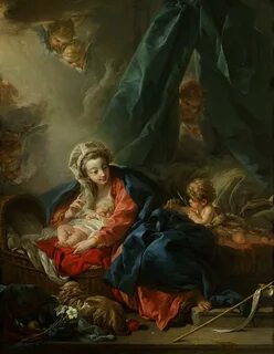 Картина Франсуа Буше (Francois Boucher) "Мадонна с младенцем