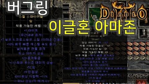 디아블로2 이글혼 아마존 feat 버그링 Diablo2 Eaglehorn Amazon - PlayBlizza