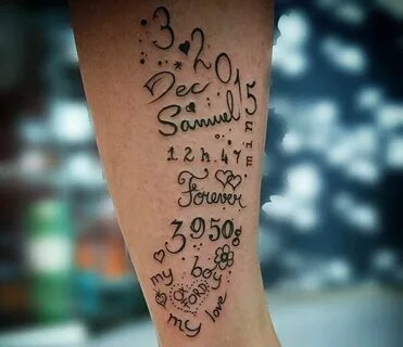 √ 99 以 上 date of birth tattoo 327887-Date of birth tattoo id