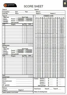 Printable Hockey Scoresheet : 12 Printable hockey score shee