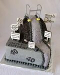 "Over the Hill" 40th Birthday Cake - Rose Bakes Birthday cak