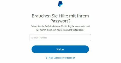 Paypal Passwort vergessen - was tun?