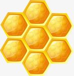Cellular Hexagonal Vector, Hexagon, Yellow Hexagon, Yellow P