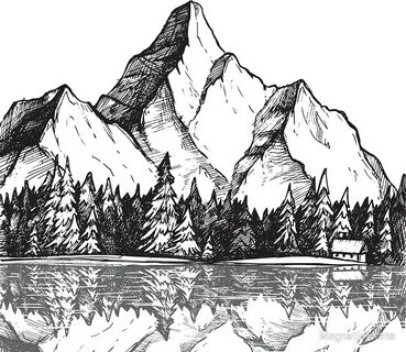 Black And White Mountain Drawing at PaintingValley.com Explo