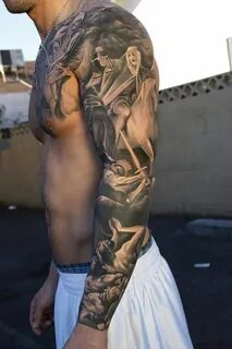 Artist Robert Pho Black and grey tattoos sleeve, Badass slee