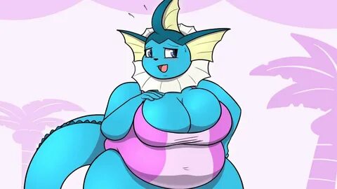 Furry and Pokemon weight gain comics by @Chocend