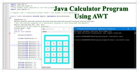 Java Calculator Program Using AWT & Applet Free Download