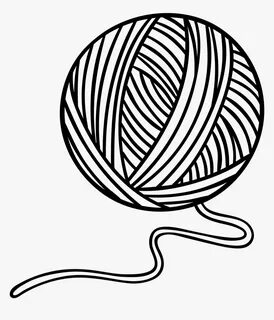 Transparent White String Png - Ball Of Yarn Outline, Png Dow