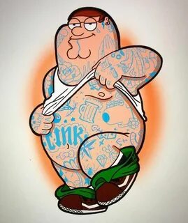 Inked Peter Griffin, Family Guy Stewie griffin, Peter griffi