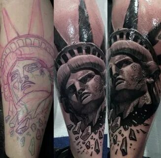 70 Statue Of Liberty Tattoo Designs For Men - New York City