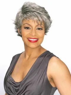 Teri Synthetic Wig Short hair styles pixie, Blending gray ha