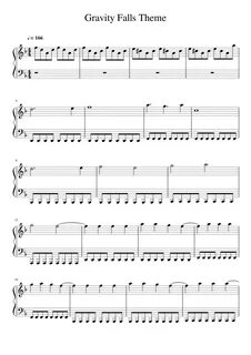 Gravity Falls Theme Song Clarinet sheet music, Piano songs s