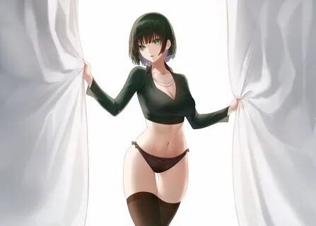 ame_816 cleavage fubuki(one_punch_man) one_punch_man pantsu thighhighs.