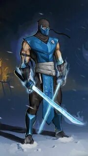 720x1280 Wallpaper mortal kombat, sub-zero, swords, art Морт