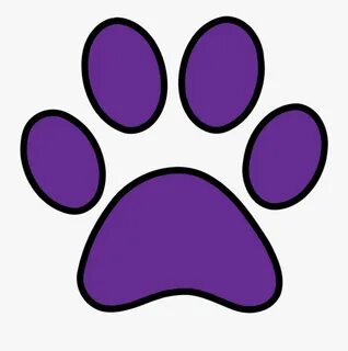Paw Dog Printing Clip Art - Purple Paw Print Clipart , Free 