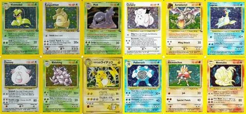 Pokemon cards show different aspirations and weaknesses give