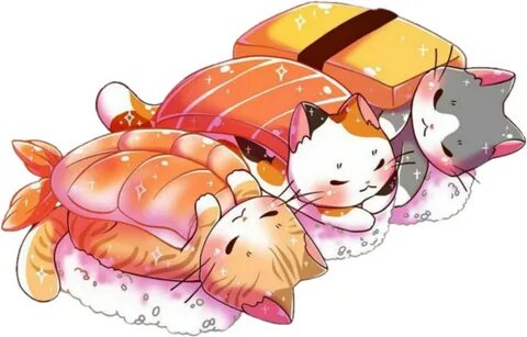 котики freetoedit #котики суши 😍 sticker by @luna_real_yt
