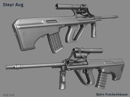 ArtStation - Steyr Aug - High Poly Model