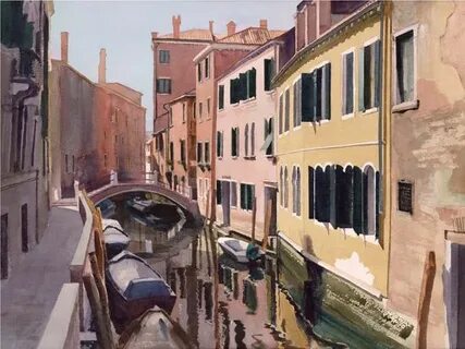 Bob Rudd Venice painting, Galleries in london, Watercolor la