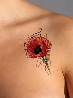 фото тату цветок Мак от 17.11.2017 № 036 - tattoo flower mac