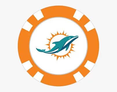 Miami Dolphins Poker Chip Ball Marker - Miami Dolphins Logo 