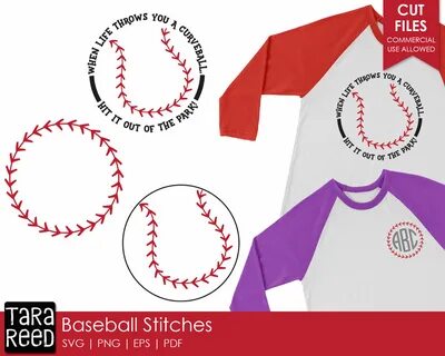 Baseball Stitches Svg Cut File - Layered SVG Cut File - Down