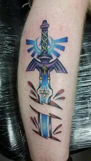 Master Sword tattoo. Zelda tattoo, Gaming tattoo