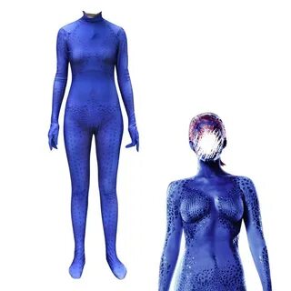 New Movie X Men Cosplay Costume Raven Darkholme Blue Speckle